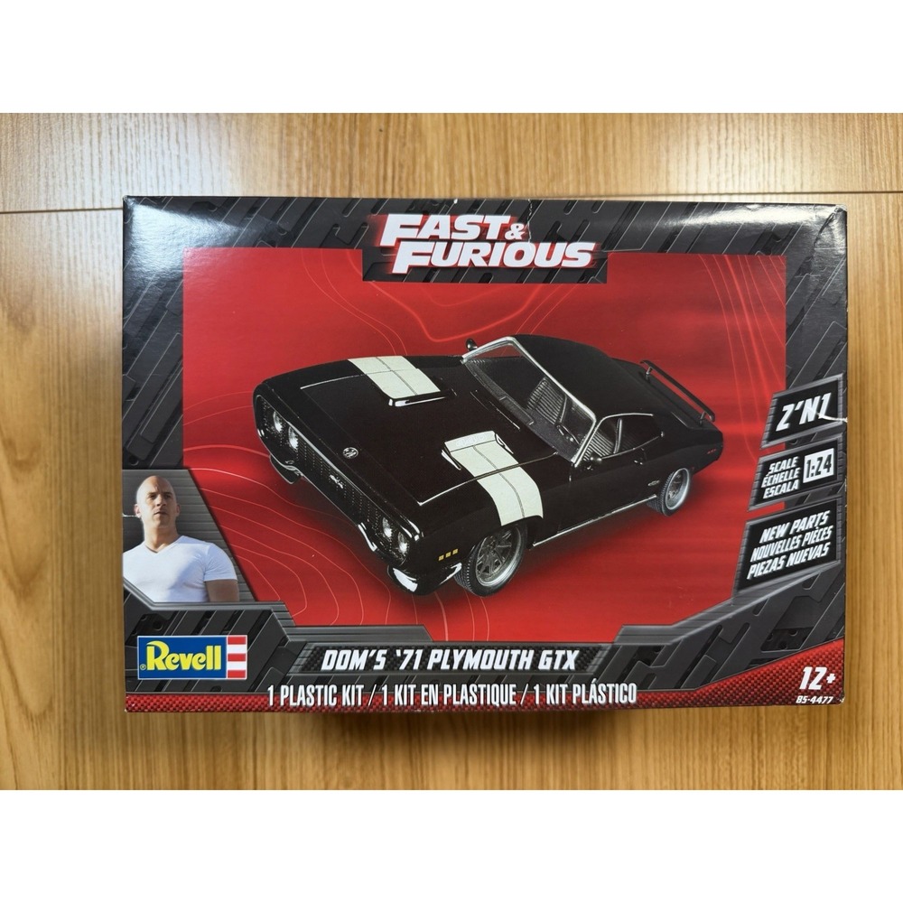 Revell Fast & Furious Dom's '71 Plymouth GTX 2'N1 Model Kit 1:24 Scale Started